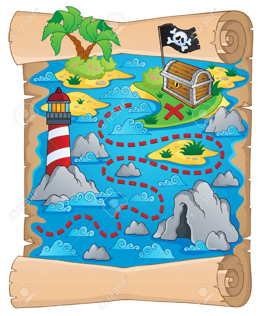 Treasure Map Theme Royalty Free Cliparts Vectors And Stock Illustration Image
