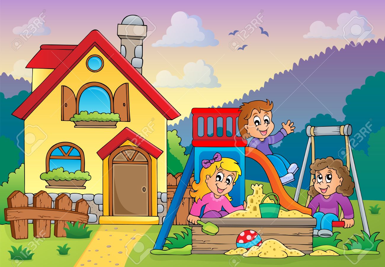 Children Playing Near House Theme Royalty Free SVG, Cliparts, Vectors, and  Stock Illustration. Image 25635419., image size:1300x902
