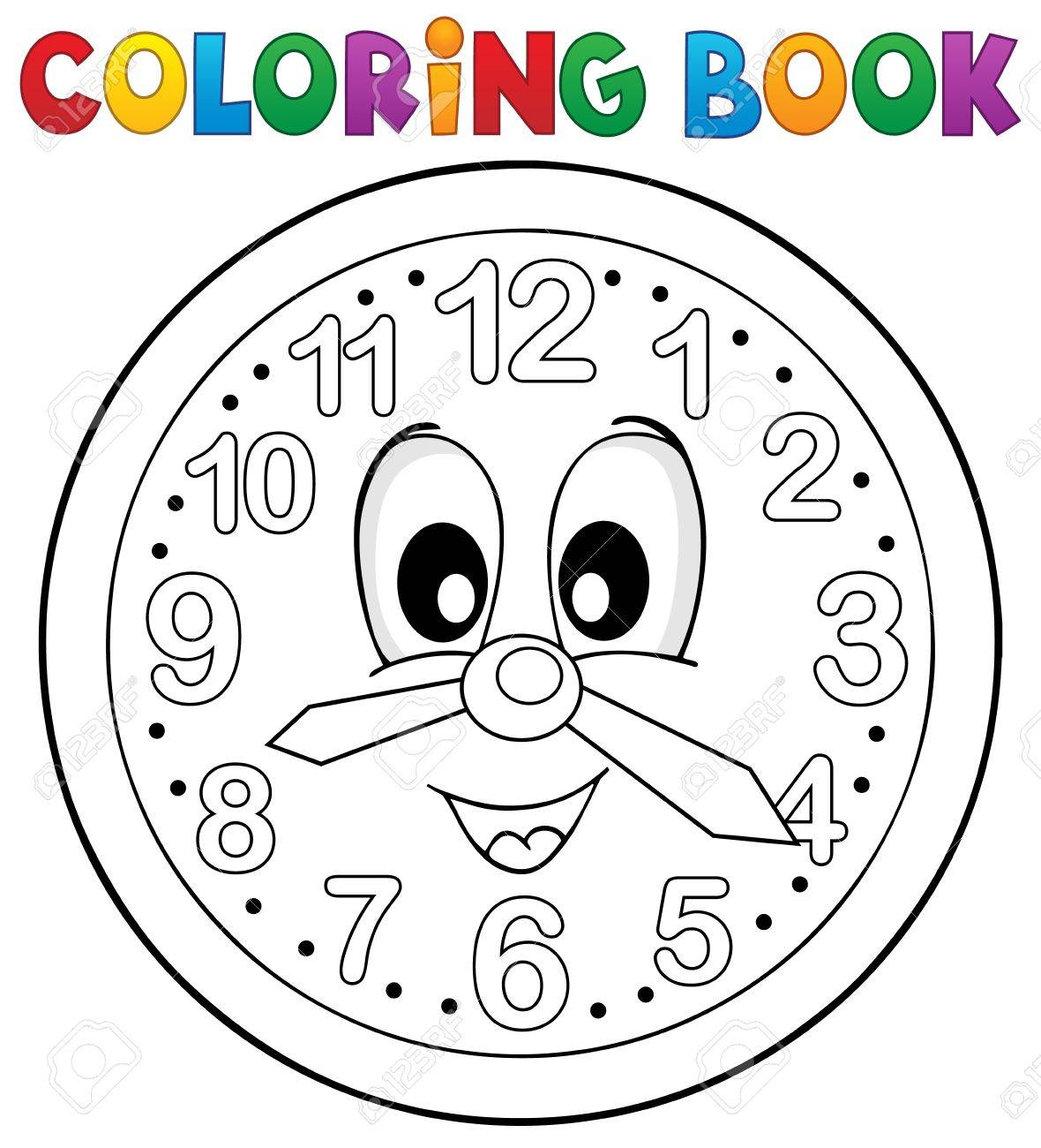 Colorear Dibujo De Un Reloj Despertador Reloj Despertador Imagen