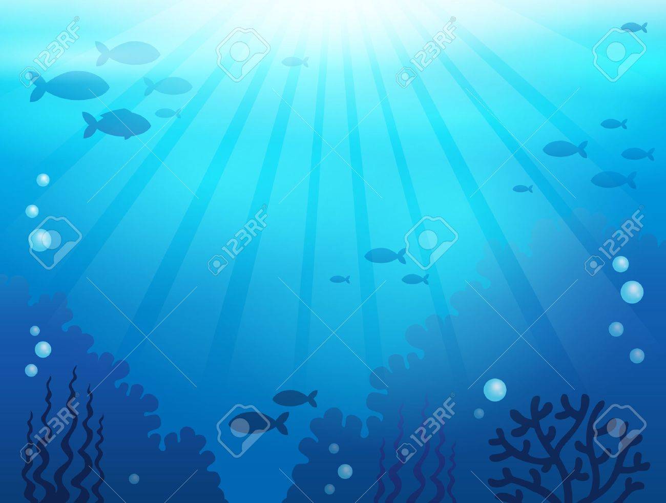 ocean underwater theme background royalty free cliparts vectors ocean theme background