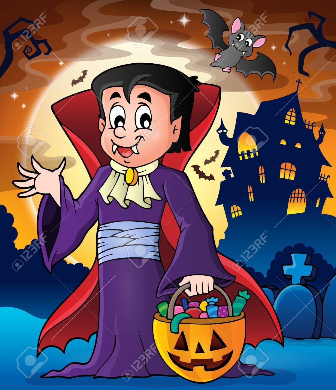 Halloween Vampire Theme Image 2 Stock Vector 44103410 Halloween Vampire Theme Image 2 Stock Vector 44103410