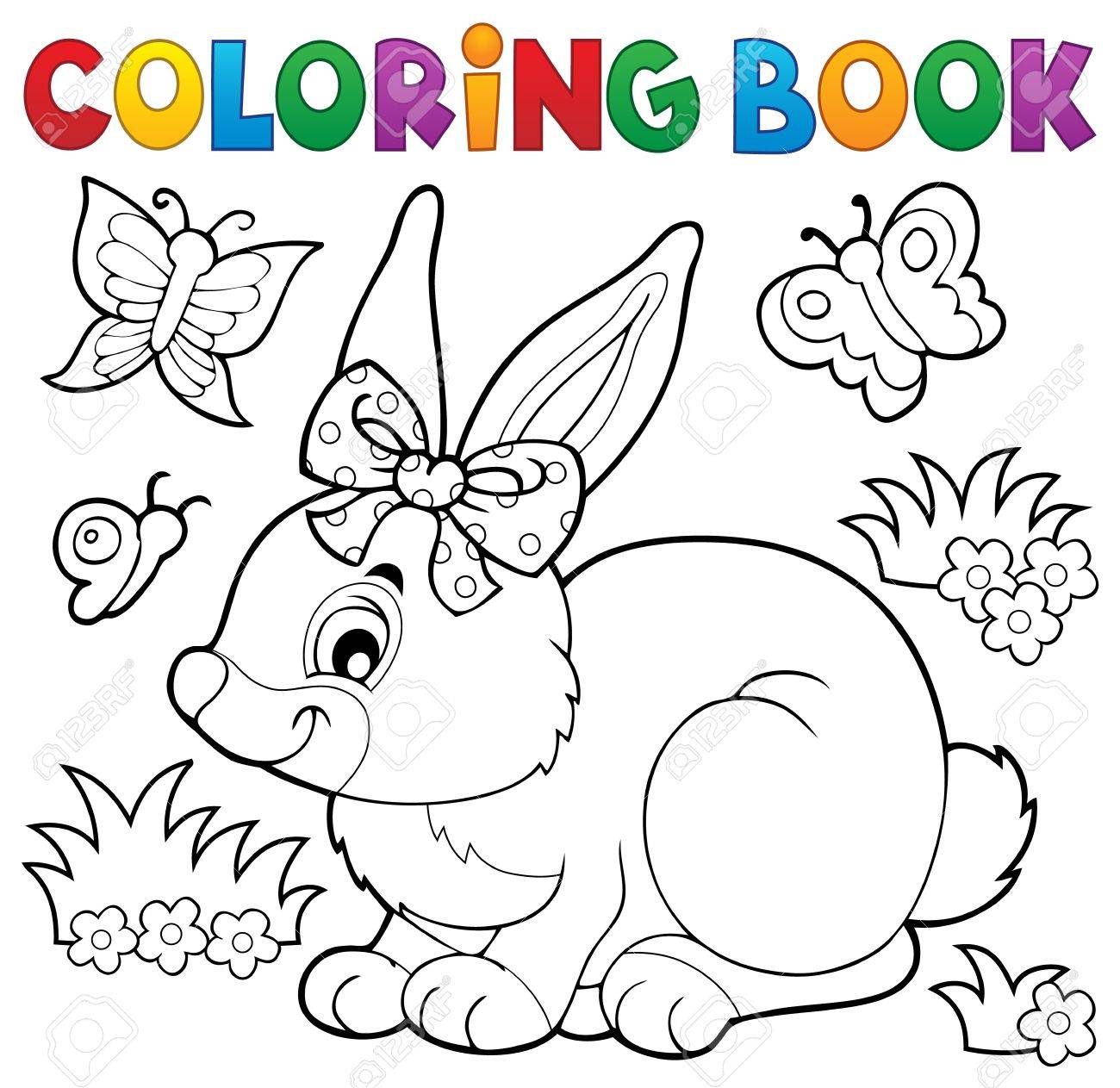 Download Coloring Book Rabbit Royalty Free Cliparts Vectors And Stock Illustration Image 53428738