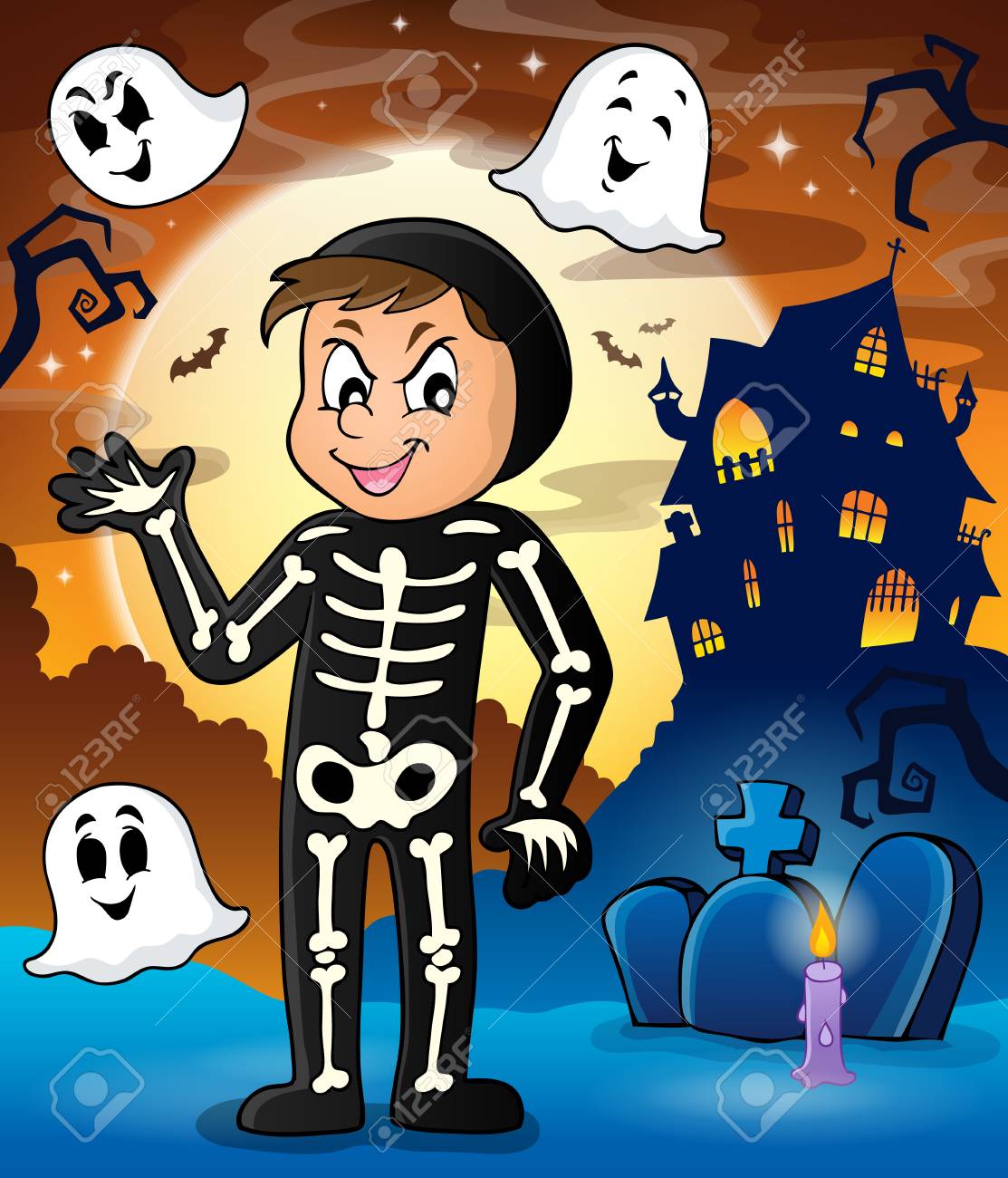 Boy In Halloween Costume Theme Image 2 Stock Vector 85135563 Boy In Halloween Costume Theme Image 2 Stock Vector 85135563
