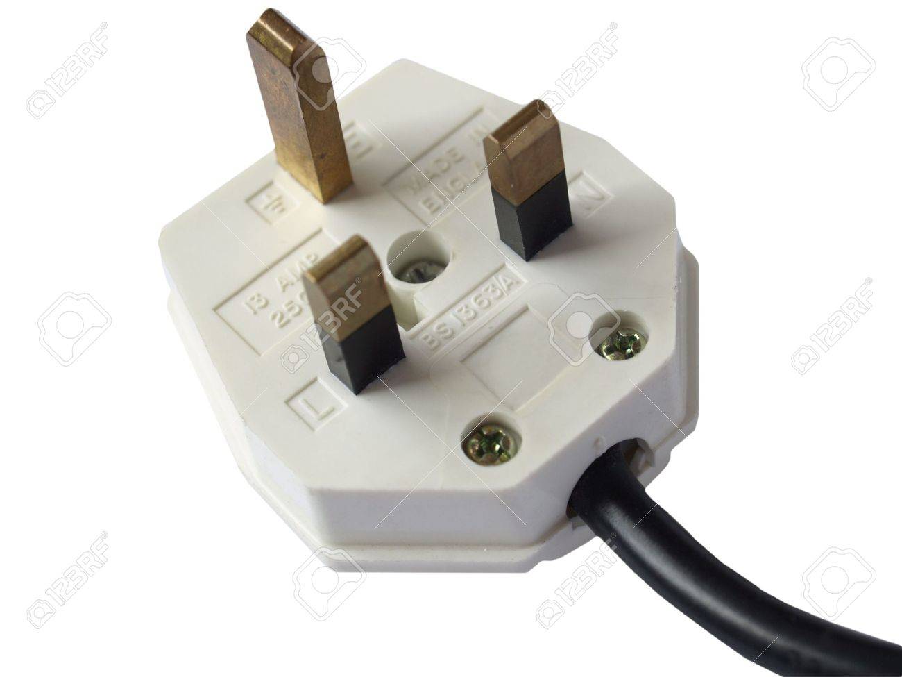 British Power Plug BS 1363 Stock Photo 