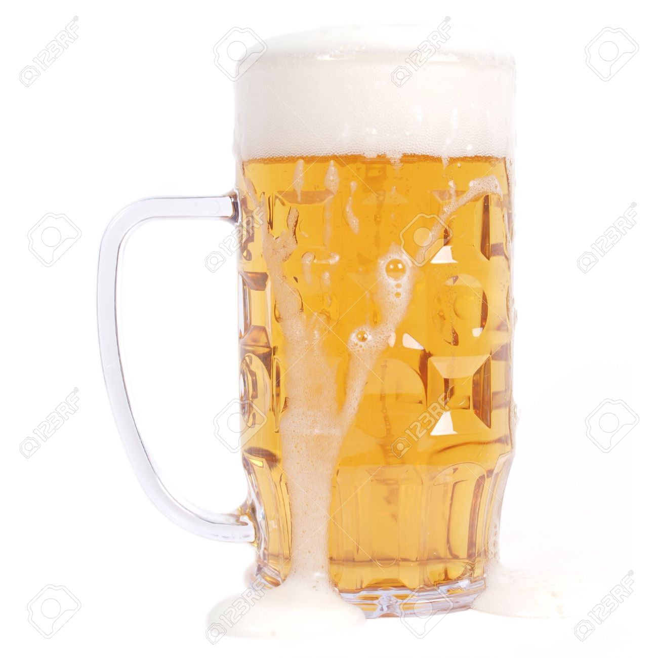Grote Duitse Bierkrug Pul Bier Glas Lager Geaƒ A Soleerd Op Witte Achtergrond Royalty Vrije Foto Plaatjes Beelden En Stock Fotografie Image