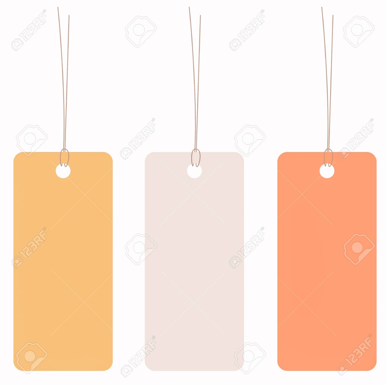 gold silver and broze price tag or address label with string stock silver address label