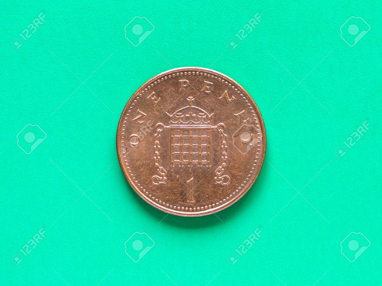 イギリス - 1 ペニーの英国ポンド コイン通貨の写真素材・画像素材 Image 54722771