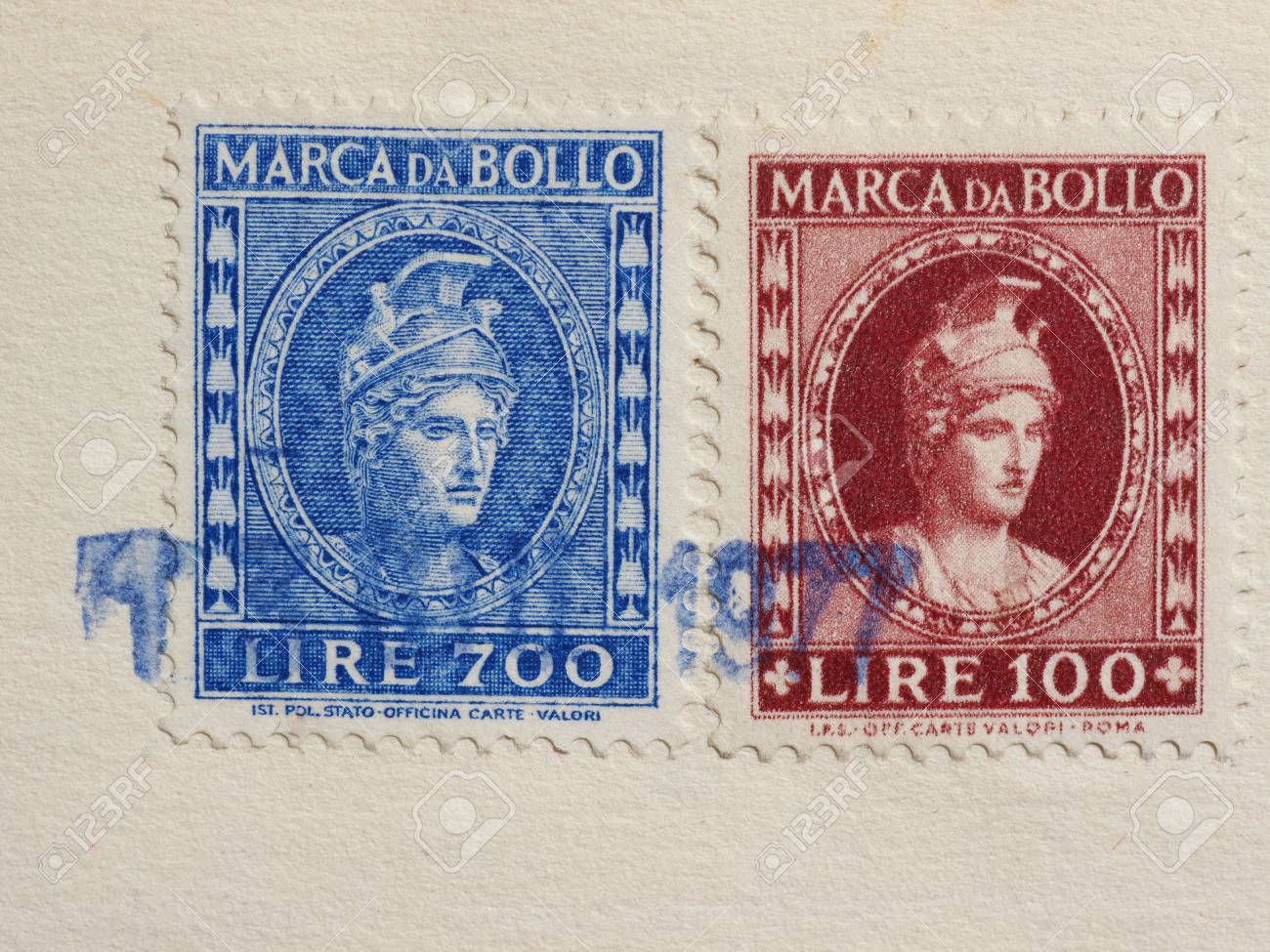 Rome Italy Circa March 2017 Two Vintage Italian Marca Da Stock Photo Picture And Royalty Free Image Image 76208255