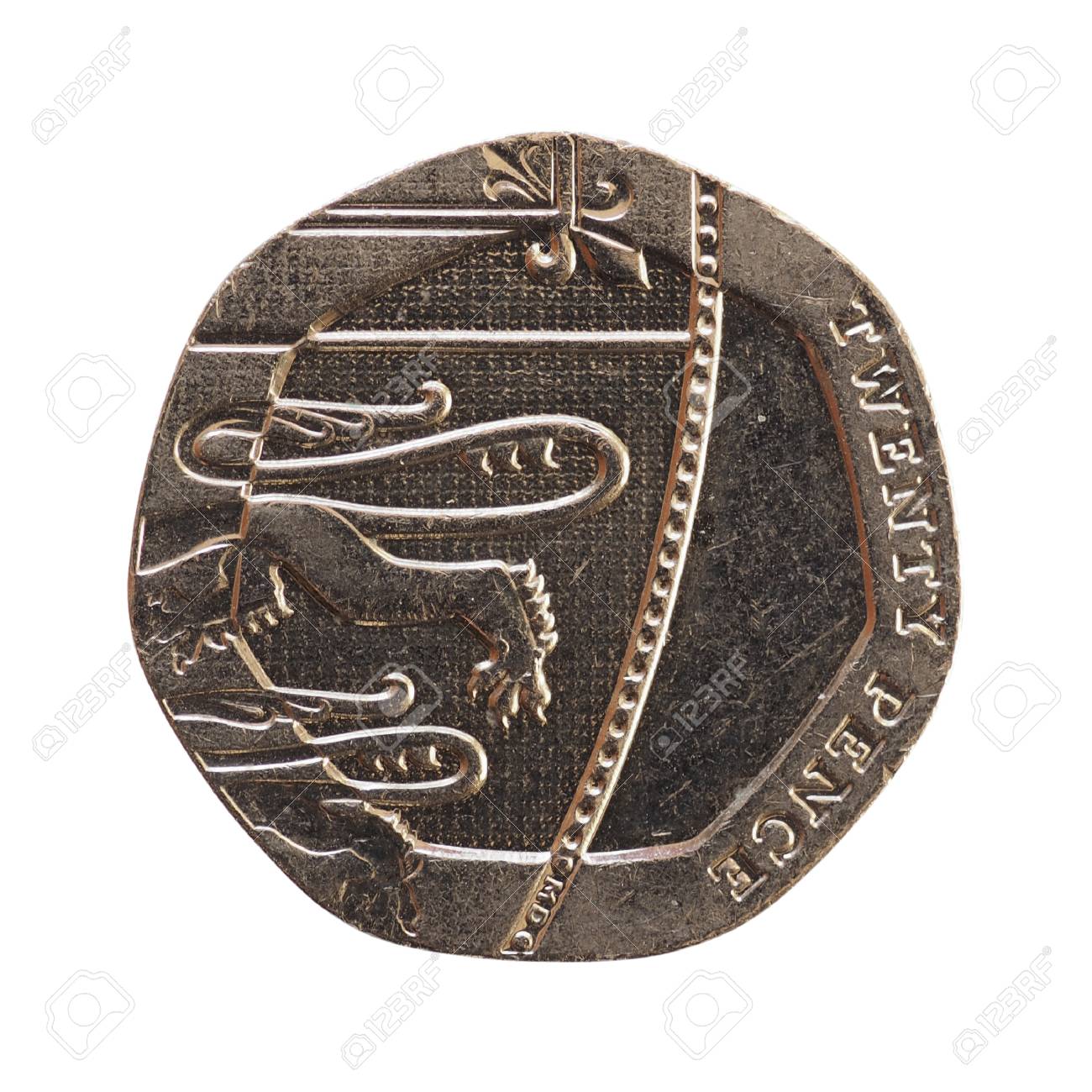 20 펜스 동전 돈 (GBP), 흰색 배경 위에 절연 영국의 통화 로열티 무료 사진, 그림, 이미지 그리고 스톡포토그래피. Image  92606208