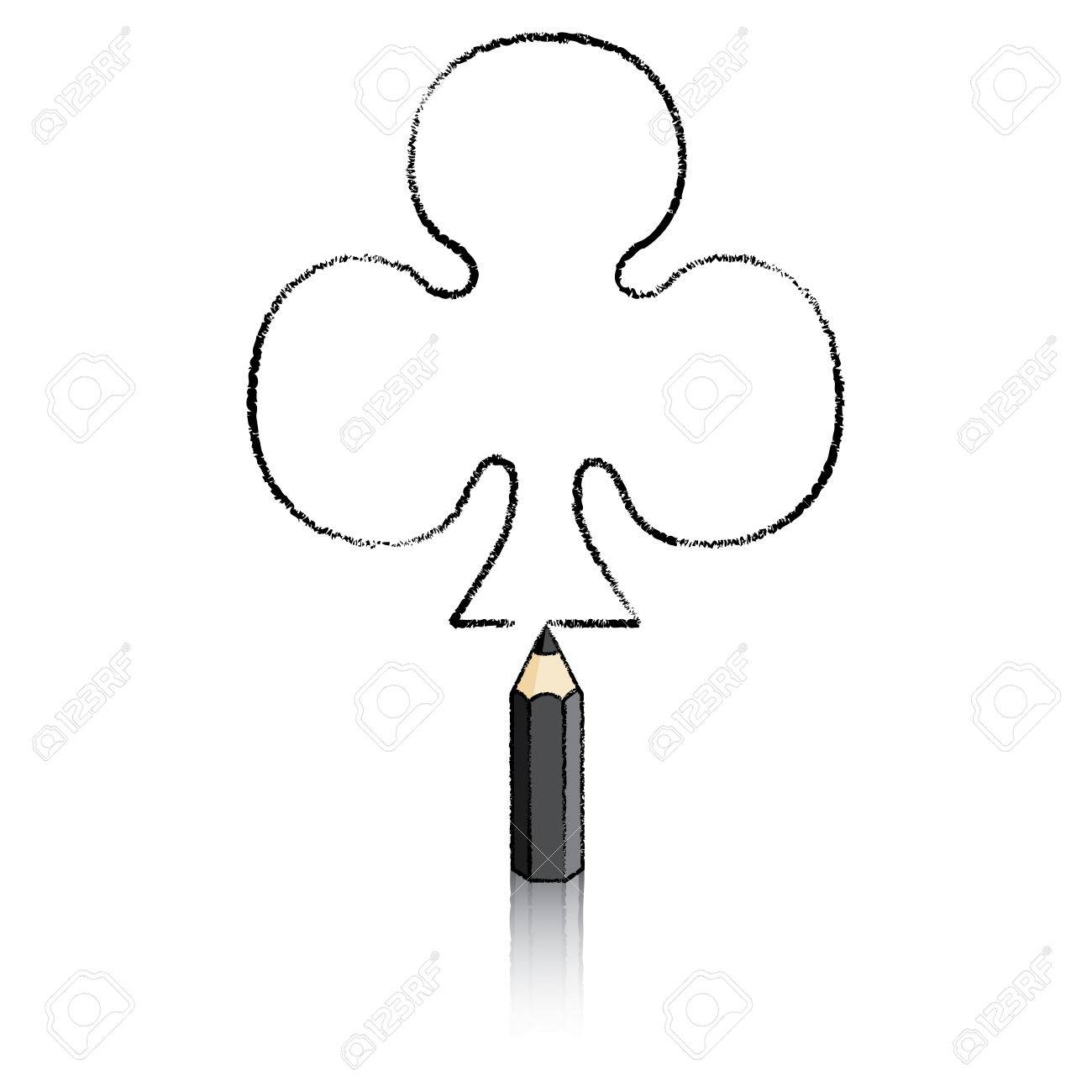 Illustration Of Black Pencil Drawing Outline Of Ace Of Clubs Stock Photo Picture And Royalty Free Image Image 26807006 It seems portraiture never gets old, despite it being one of the toughest categories. illustration of black pencil drawing outline of ace of clubs