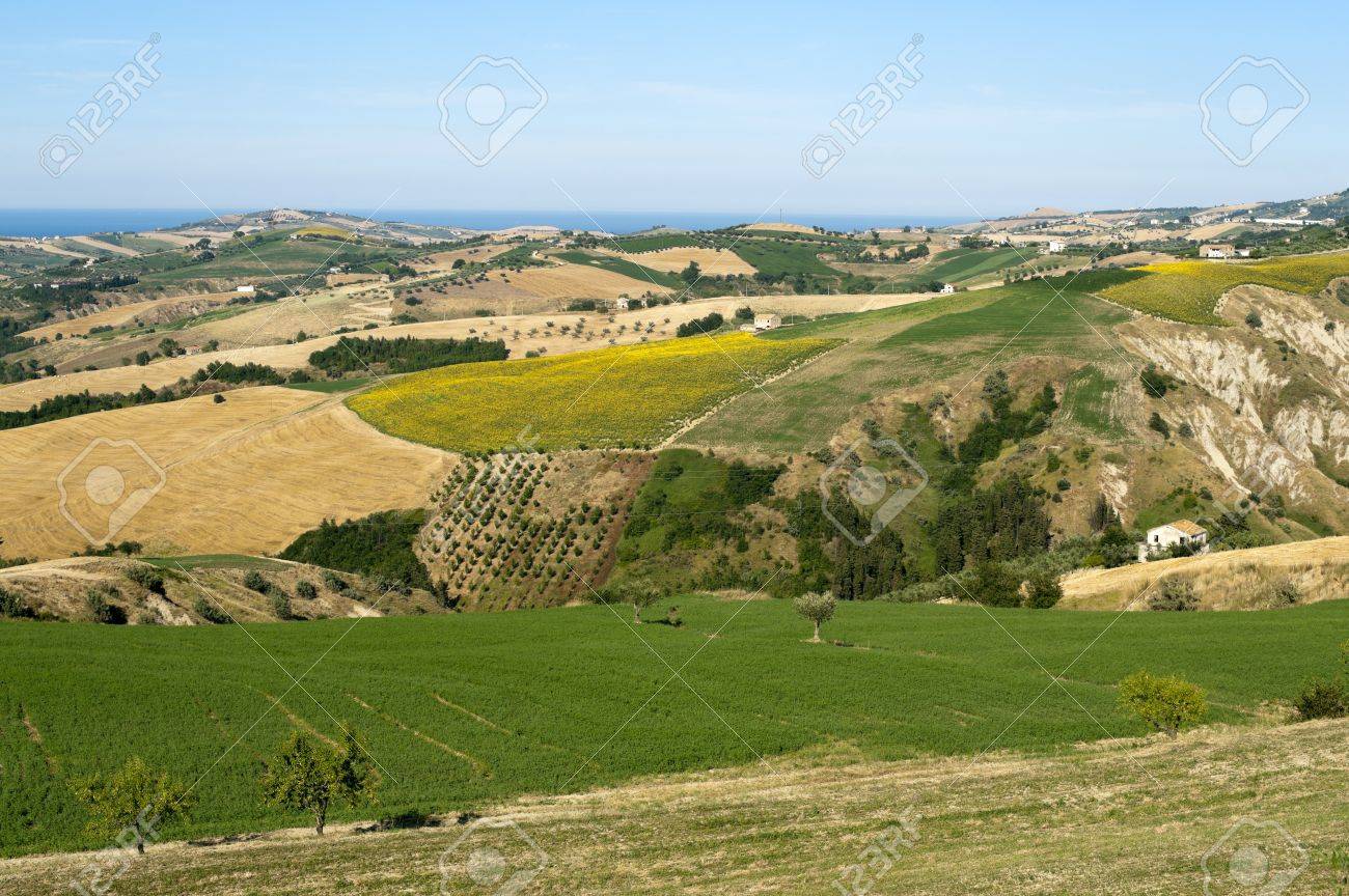 atri natural park teramo abruzzi italy landscape at summer