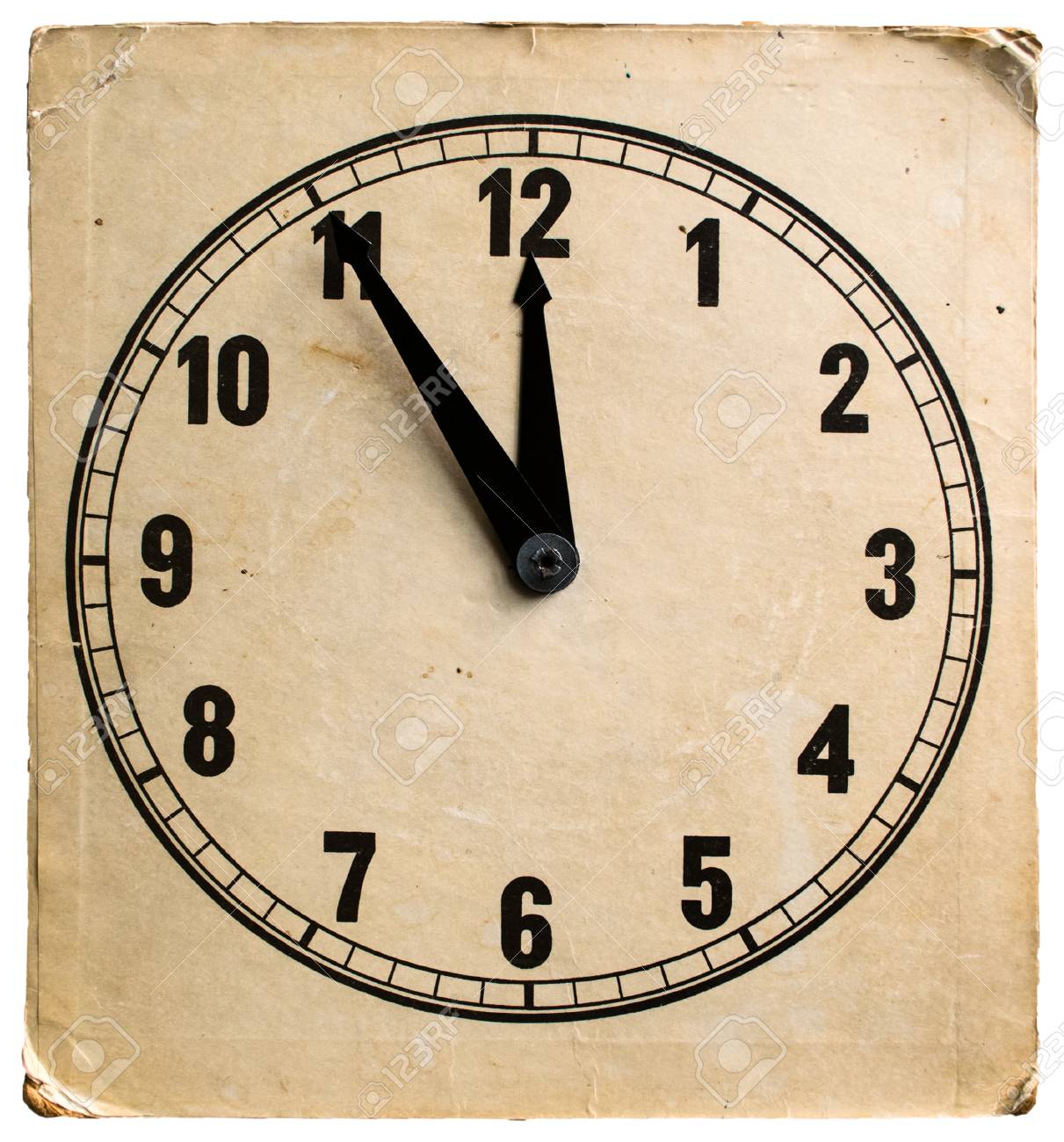 ヴィンテージ時計の 5 12 時間 の写真素材 画像素材 Image