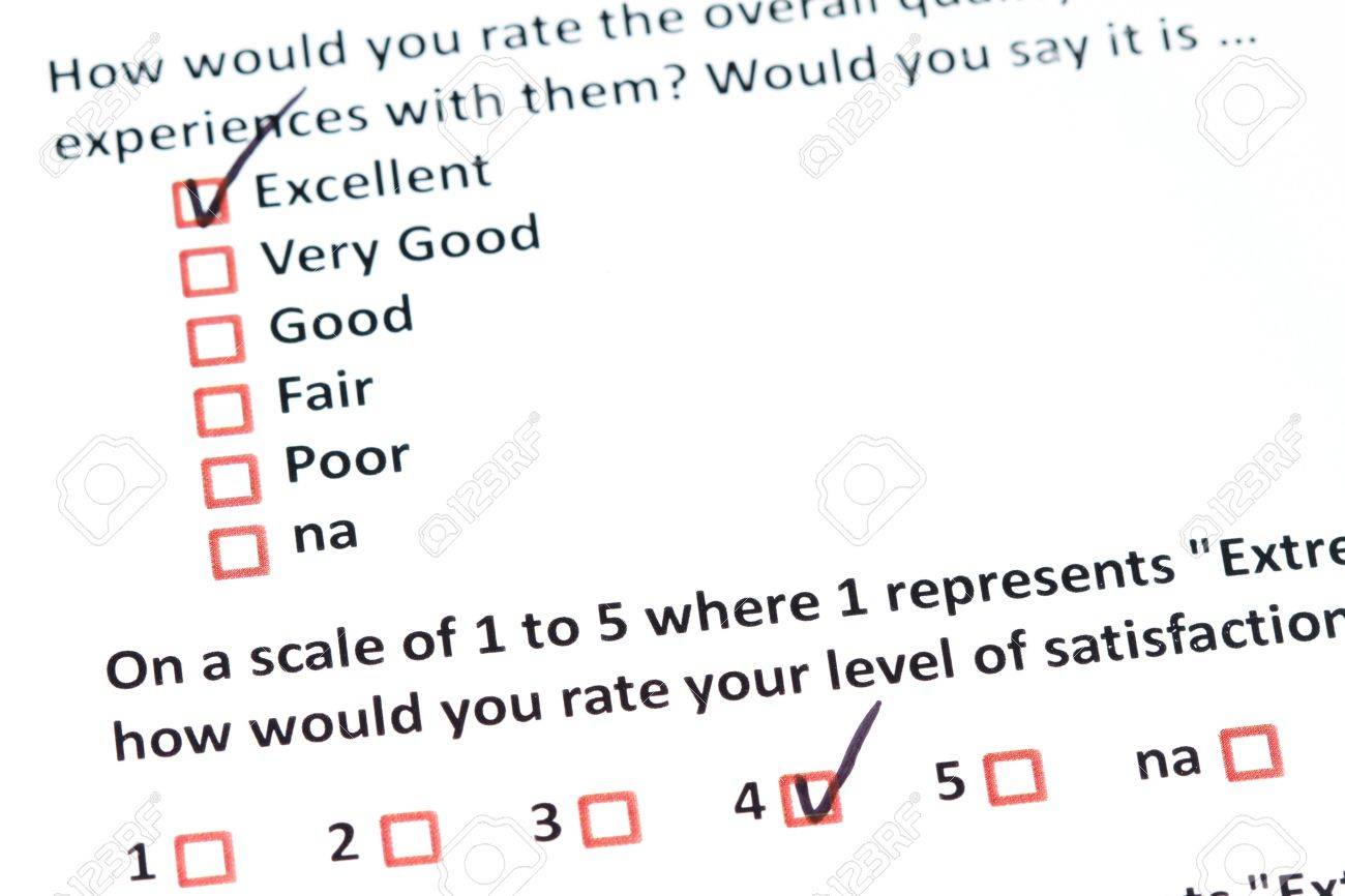 a survey questionnaire for customer satisfaction with checkboxes servey questionnaire