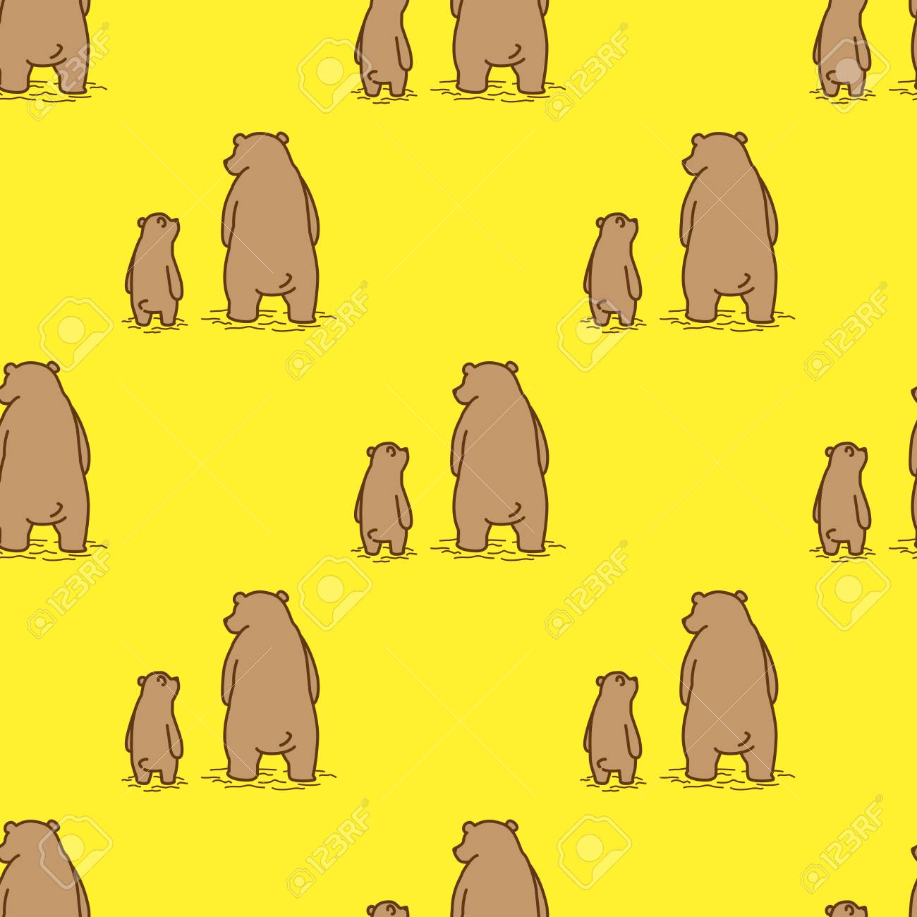 Bear Polar Bear Seamless Pattern Vector Dad Son Isolated Wallpaper