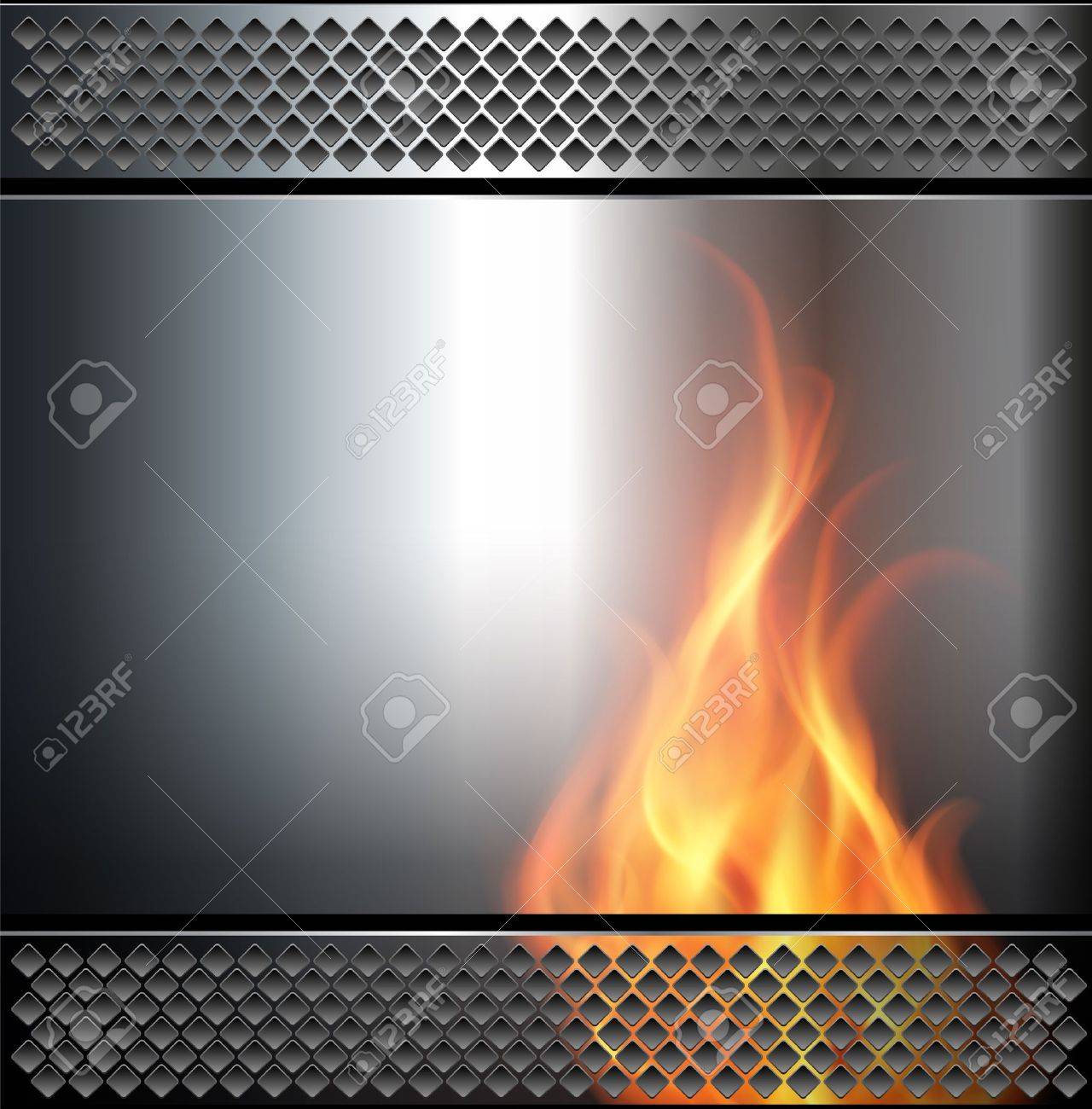 Abstract background, metallic with vector fire flame. - 10690352 Abstract background, metallic with vector fire flame. - 10690352