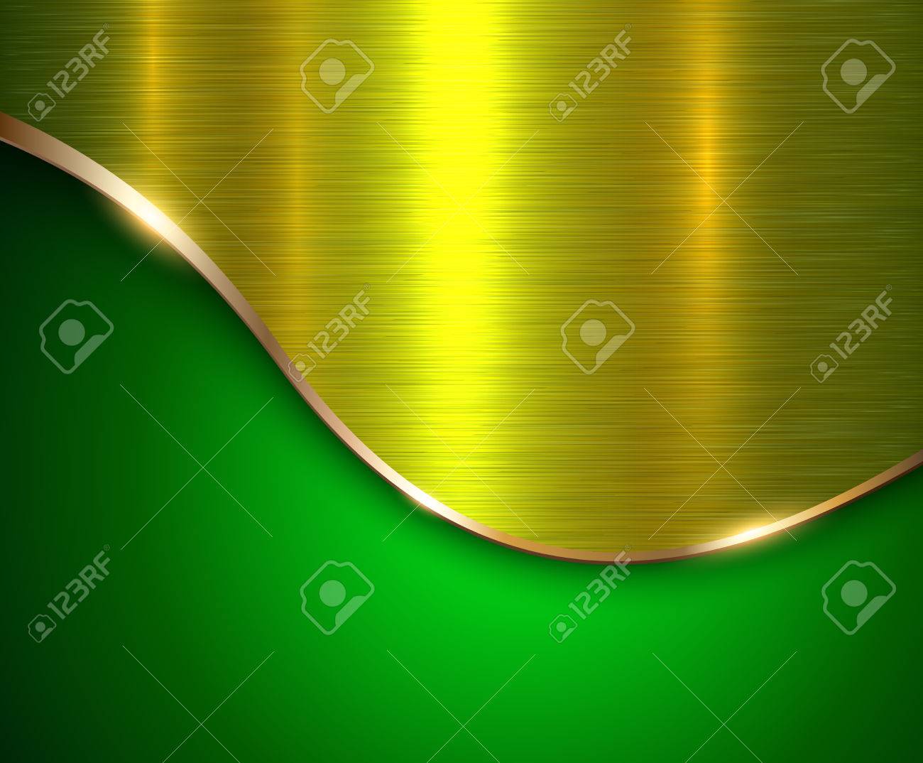 green metallic background elegant with gold wave and metal texture green metal background