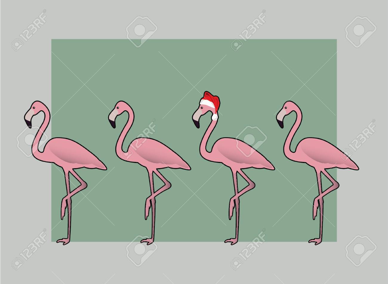 Download Holiday Flamingos With Santa Hat Royalty Free Cliparts Vectors And Stock Illustration Image 1029316 3D SVG Files Ideas | SVG, Paper Crafts, SVG File