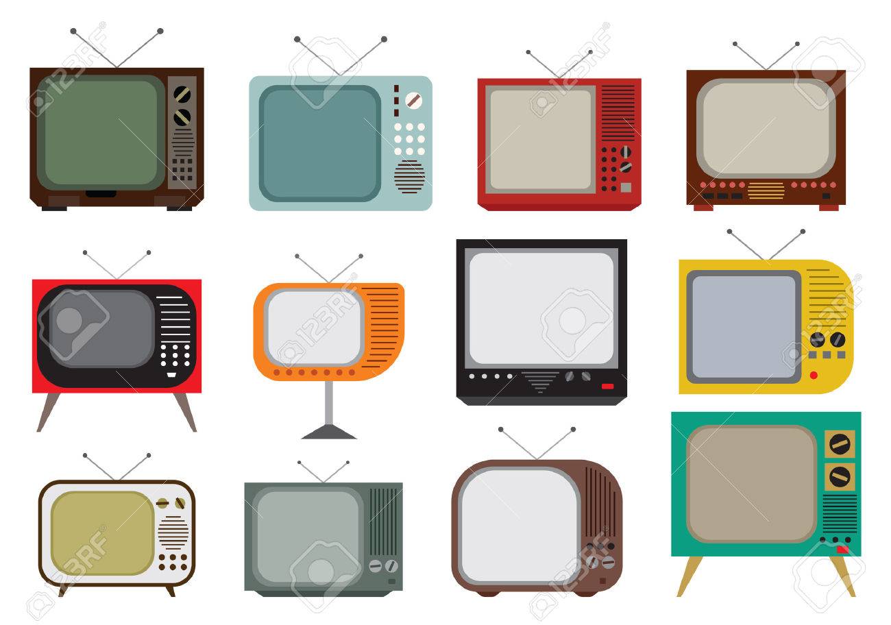 Vector illustration of the vintage TV set - 40442619 Vector illustration of the vintage TV set - 40442619