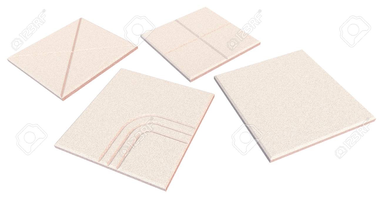 Acoustic Ceiling Tiles Isolated On White Stock Photo Picture And