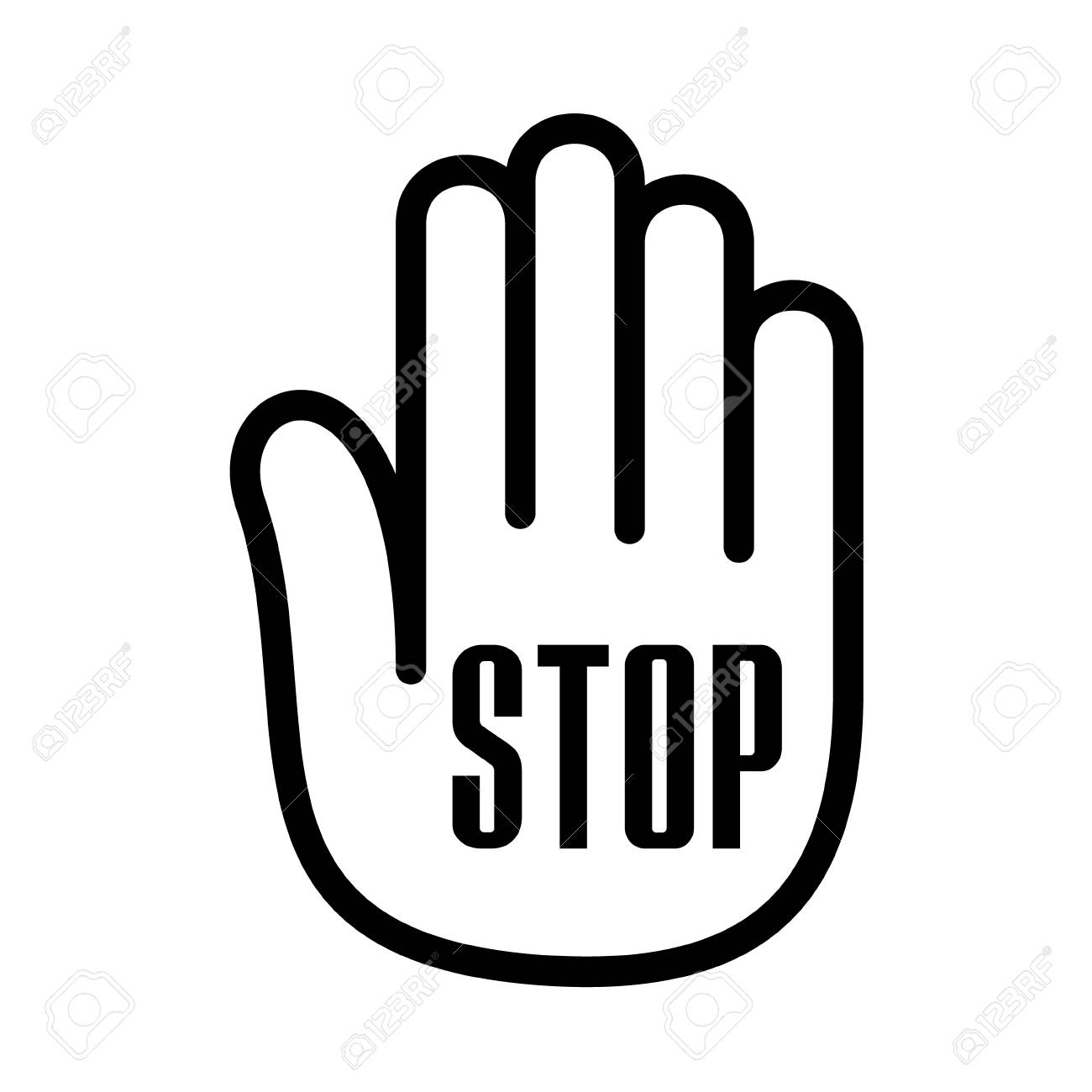 Hand Palm Open Stop Icon Royalty Free SVG, Cliparts, Vectors, And Stock  Illustration. Image 87679576.