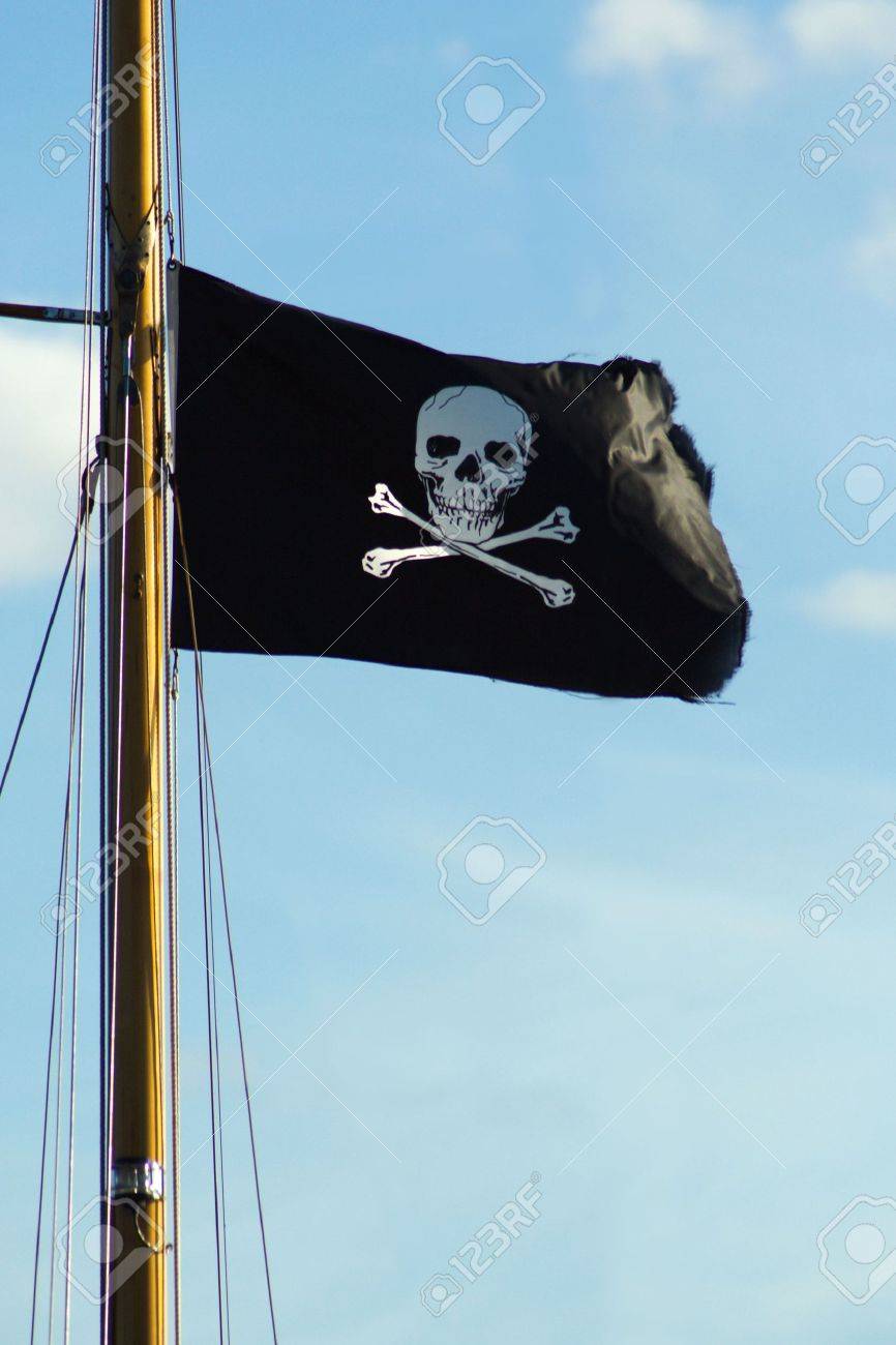Pirate Ship Flag Of The Skull And Crossbones Stock Photo Picture And Royalty Free Image Image