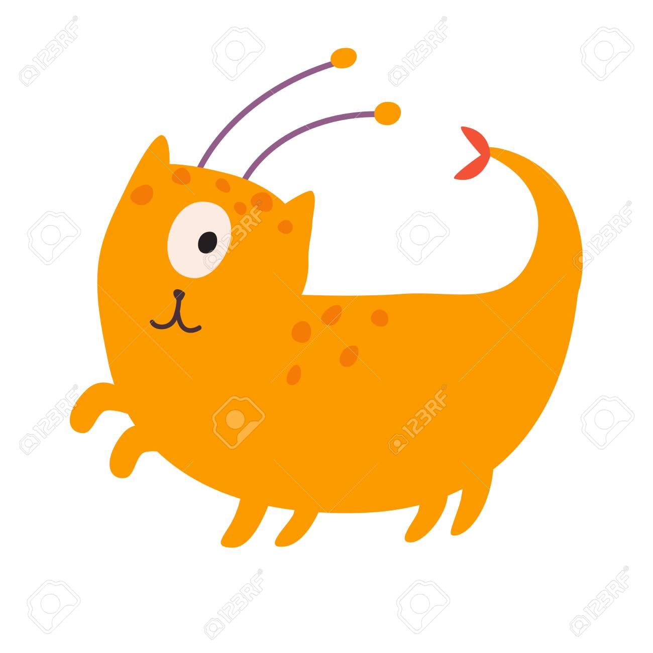 Vecteur De Monstre Jouet De Dessin Animé Pour Enfants Personnage Jouet de dessin animé pour enfants personnage mignon coloré Vives créatures incroyables incroyables Des monstres avec beaucoup d yeux