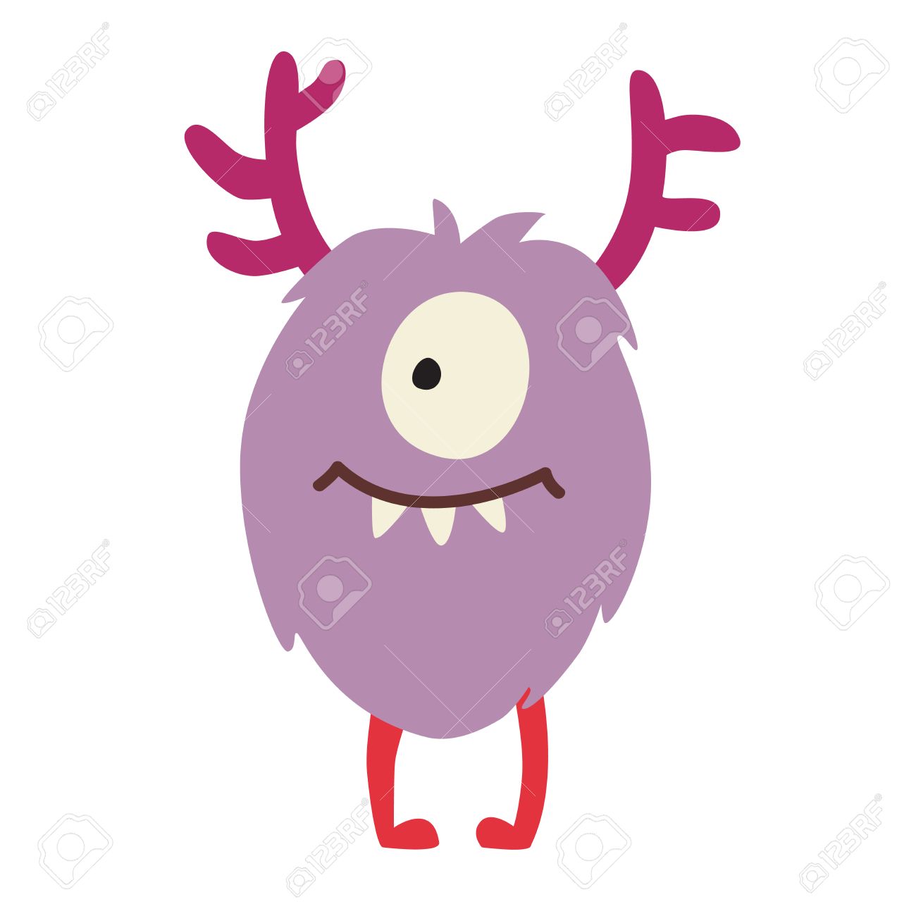 Vecteur Monster Jouet De Dessin Animé Des Enfants Caract¨re Mignon Banque d images Vecteur Monster jouet de dessin animé des enfants caract¨re mignon coloré Vivid incroyables créatures fabuleuses Round cornu cyclope