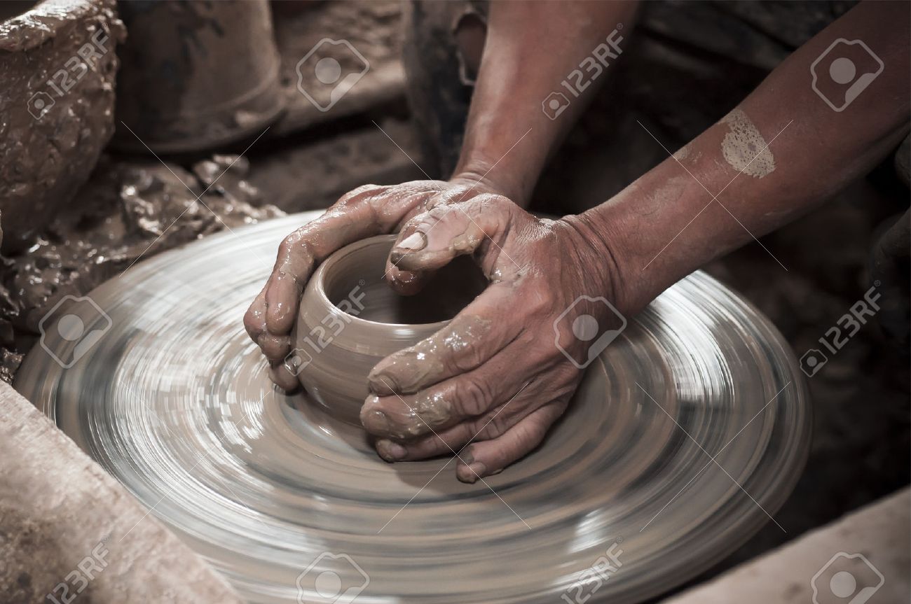 clay pot artisan Artisan hands making clay pot clay pot artisan Artisan hands making clay pot