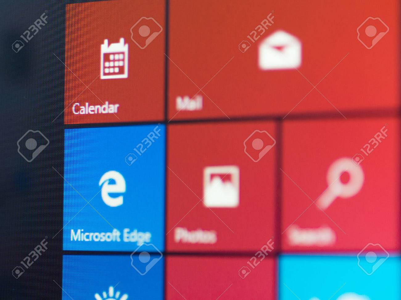 Bangkok, Thailand - August 16, 2015; Menu screen of new Windows 10 focussed on Mirosoft Edge icon. The browser is bundle with new version of Windows. It starting July 29, 2015. - 44823368 Bangkok, Thailand - August 16, 2015; Menu screen of new Windows 10 focussed on Mirosoft Edge icon. The browser is bundle with new version of Windows. It starting July 29, 2015. - 44823368