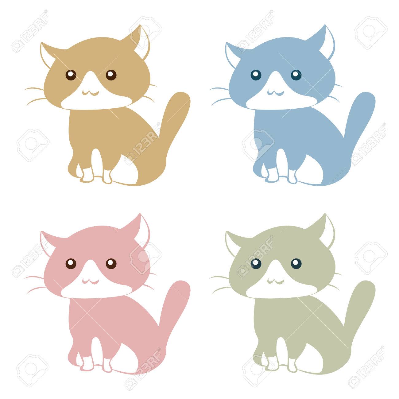 猫のキャラクターのイラスト素材 ベクタ Image 34114135