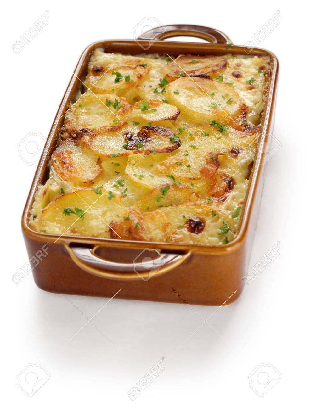 Kartoffelgratin Gratin Dauphinois Franzosisch Kuche Lizenzfreie