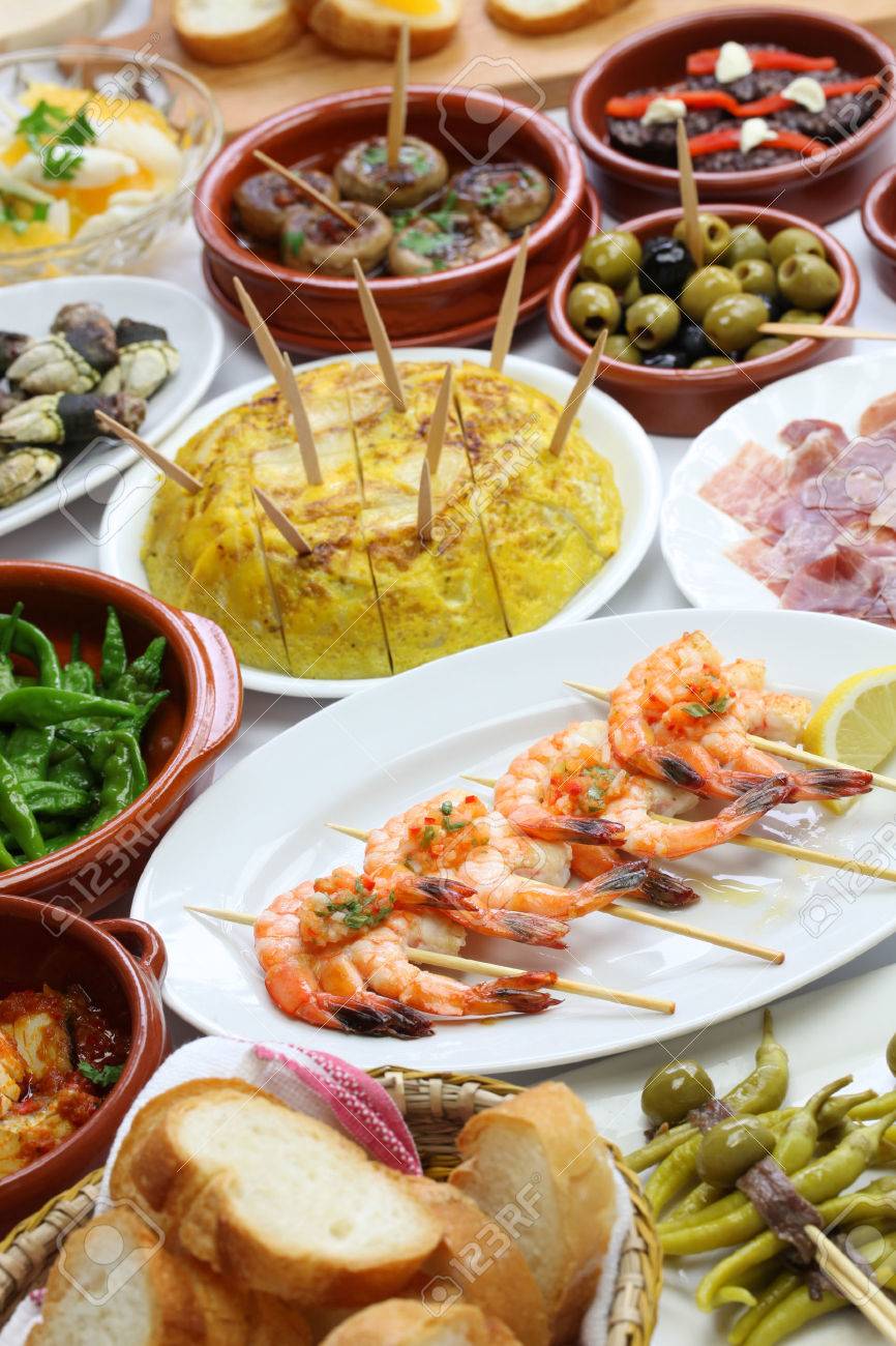 Spanish Tapas Bar Food Variety Stock Photo Picture And Royalty Free Image Image 31036981