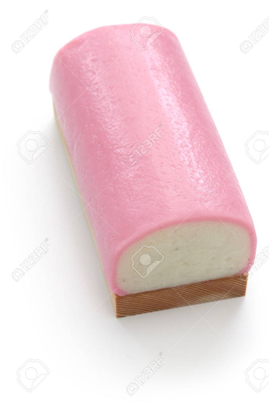Pink Kamaboko Japanese Fish Cake Stock Photo Picture And Royalty