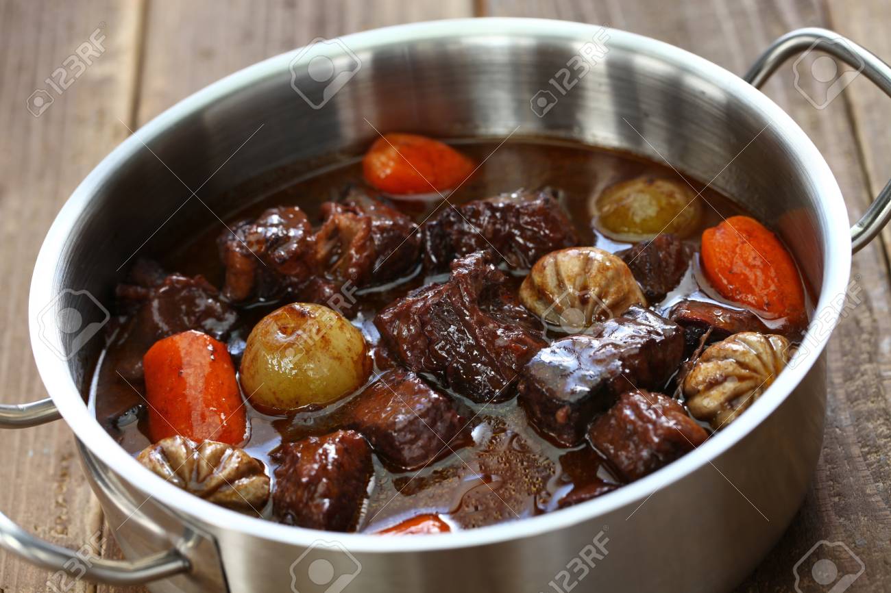Boeuf Bourguignon Boeuf Cuit Au Vin Rouge Cuisine Bourguignonne