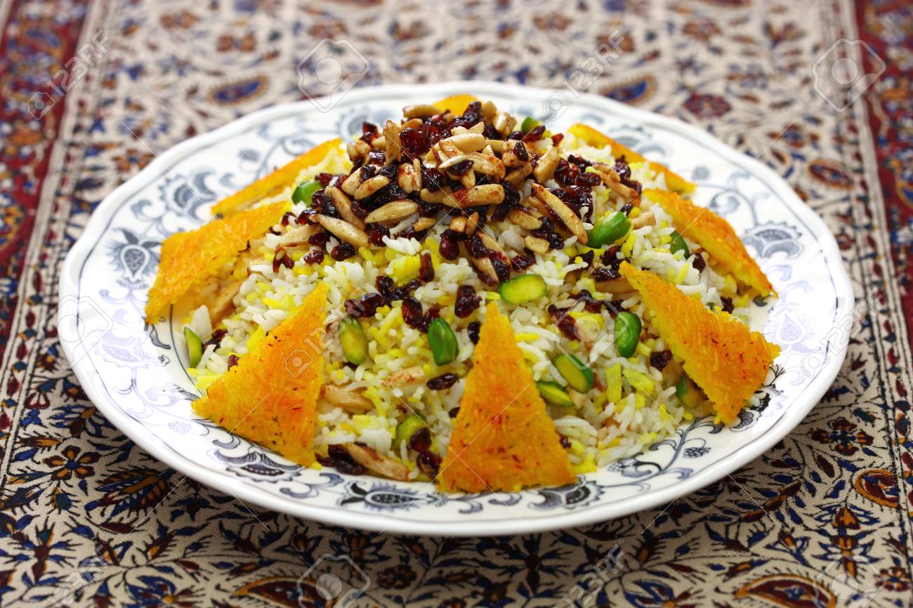 zereshk polo with tahdig
