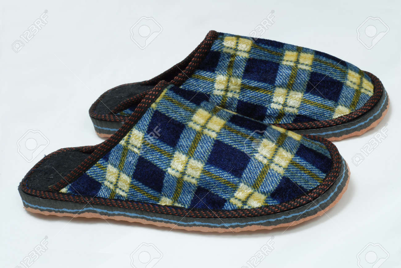 men's plaid slippers