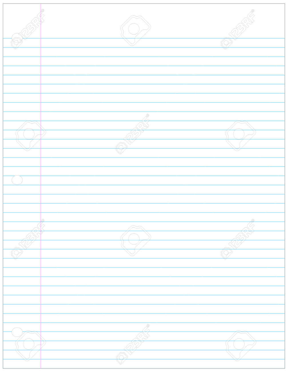 Perfect Sheet Of Three Holed Lined Paper Vector Royalty Free Cliparts Vectors And Stock Illustration Image 2871896