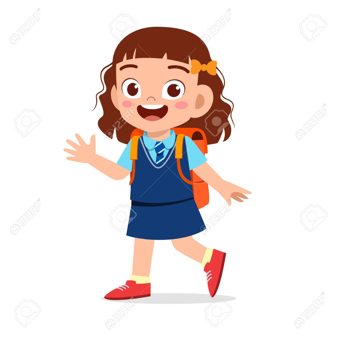Happy Cute Kid Girl Ready To Go To School Royalty Free Cliparts Vectors And Stock Illustration Image Happy Cute Kid Girl Ready To Go To School Royalty Free Cliparts Vectors And Stock Illustration Image