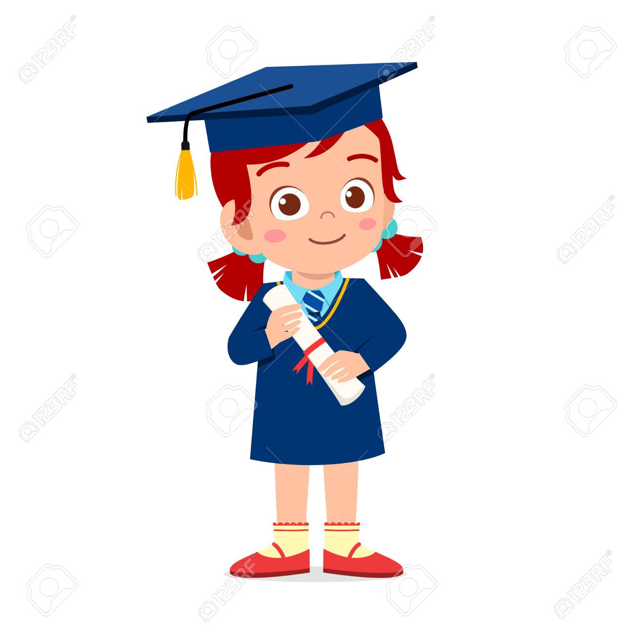 Happy Cute Little Kid Girl Graduate From School Royalty Free Cliparts Vectors And Stock Illustration Image 138520425