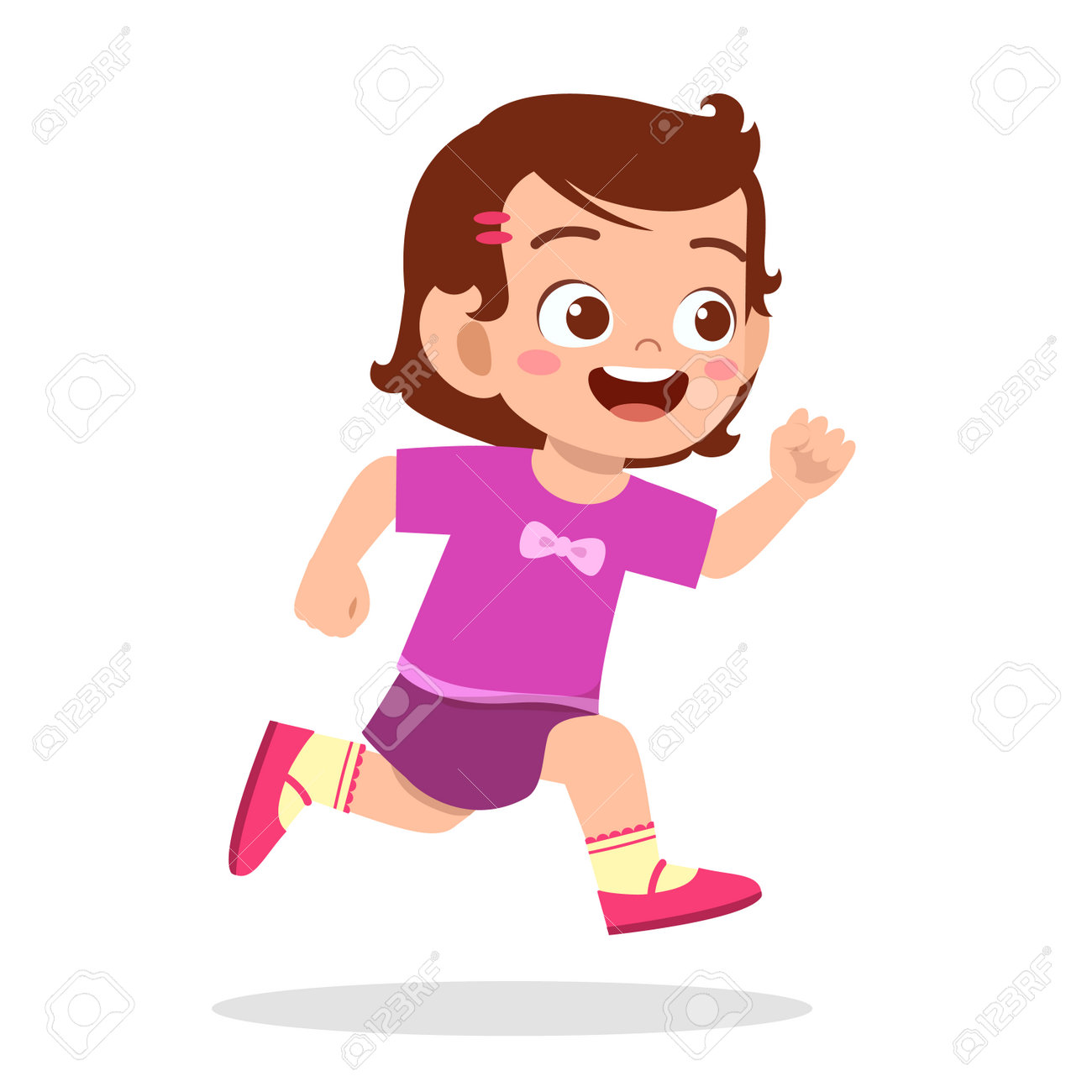 Happy Cute Little Girl Running So Fast Royalty Free SVG, Cliparts, Vectors,  and Stock Illustration. Image 165196374.