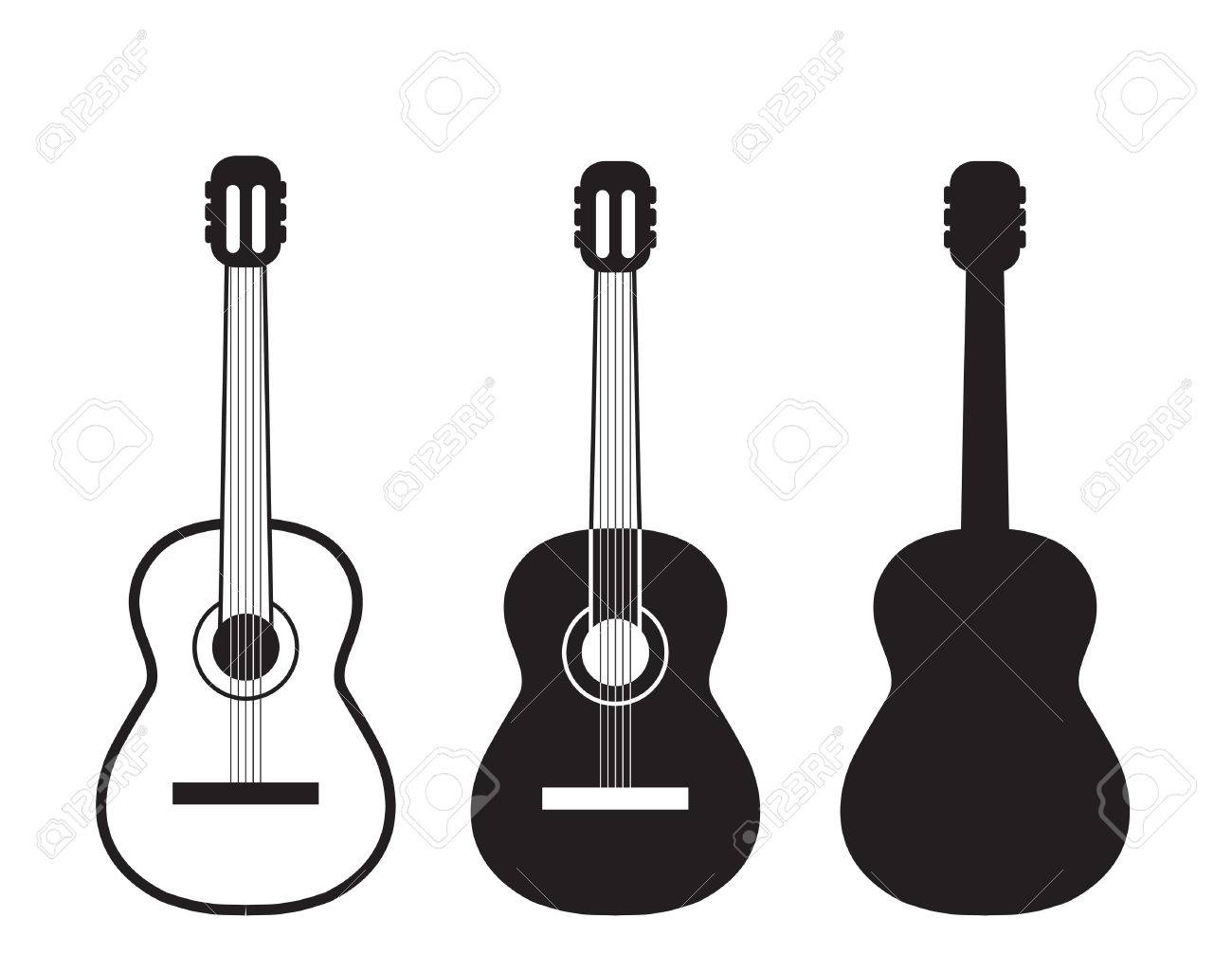 set guitars symbol royalty free cliparts vectors and stock