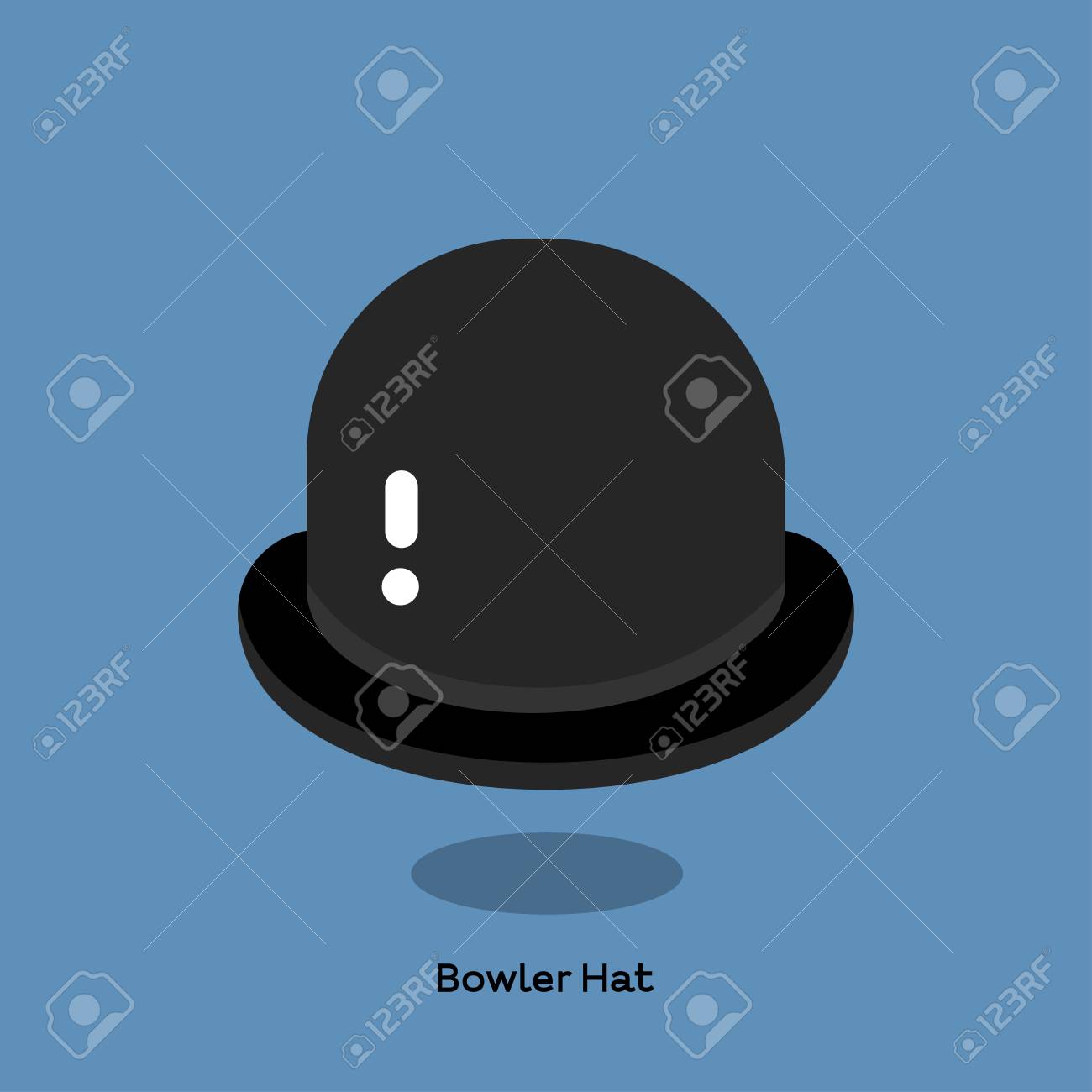 black felt bowler hat