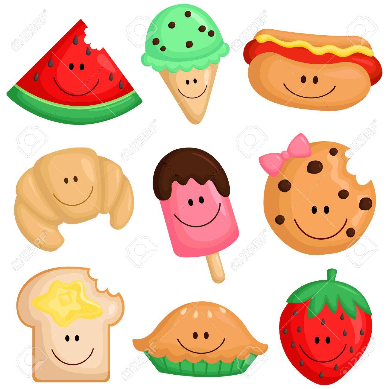 夏の食べ物 のイラスト素材 ベクタ Image 夏の食べ物 のイラスト素材 ベクタ Image