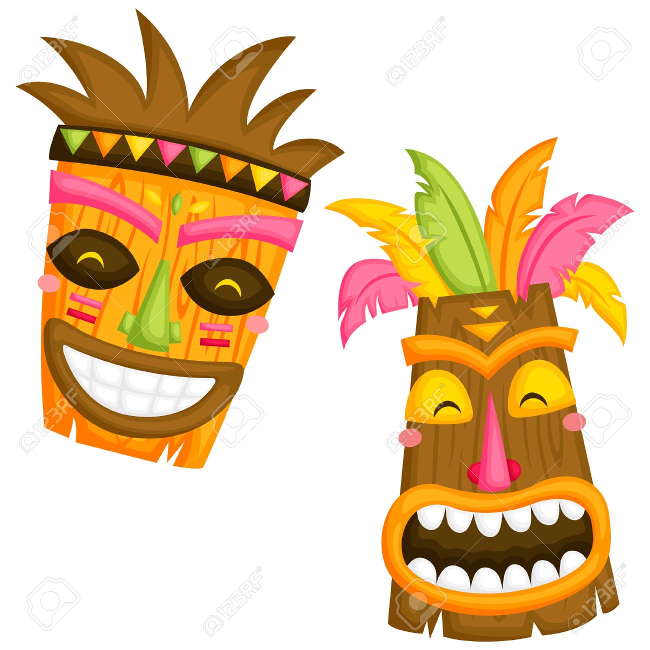 luau mask royalty free cliparts vectors and stock illustration