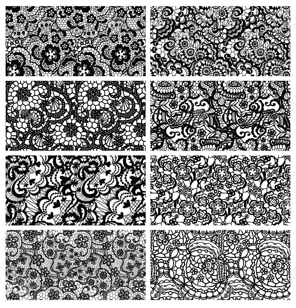 花のベクトル イラスト レース シームレスなパターン のイラスト素材 ベクタ Image