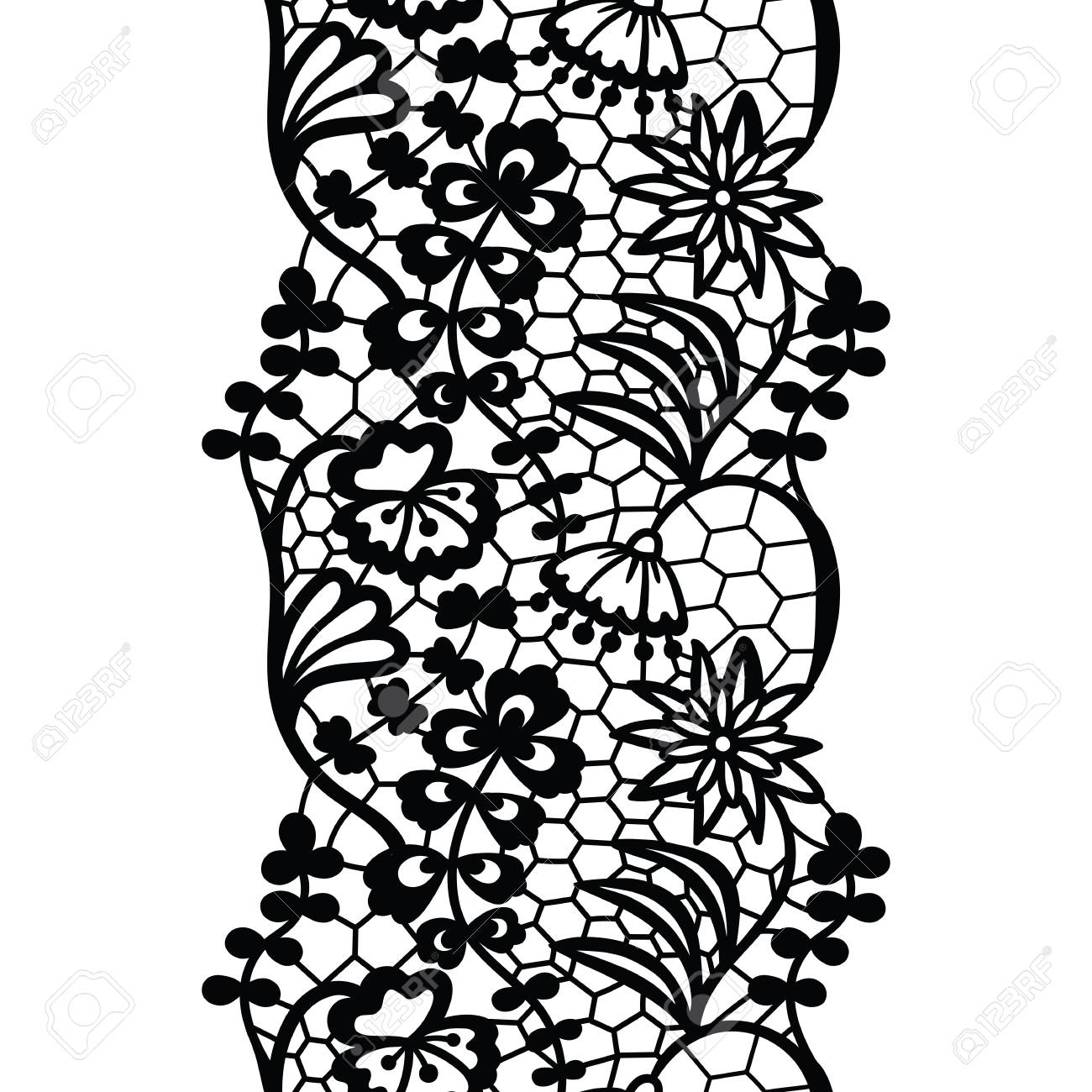 Floral Pattern Vintage Embroidered Trim New Old Stock