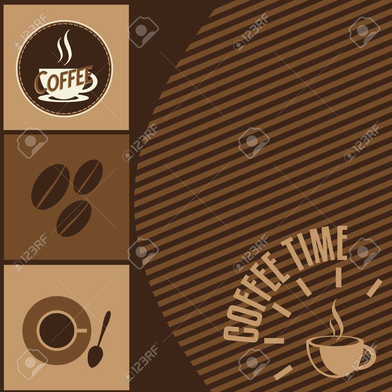 Coffee Time Design Background Menu For Coffeehouse Vintage Retro Style Royalty Free Cliparts Vectors And Stock Illustration Image