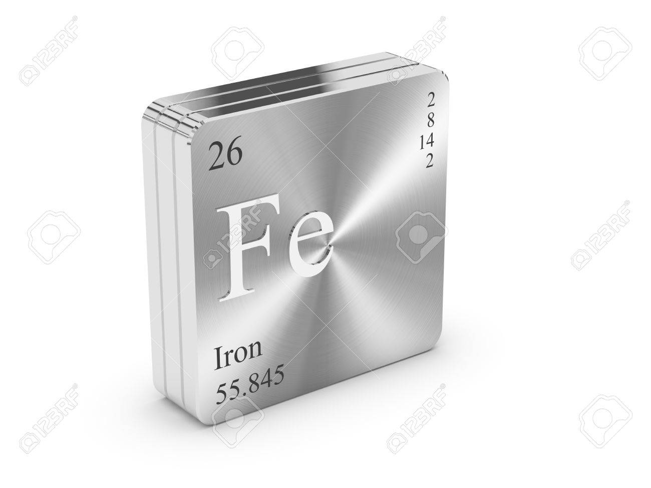 Iron Element Of The Periodic Table On Metal Steel Block Stock Photo Picture And Royalty Free Image Image 12083233