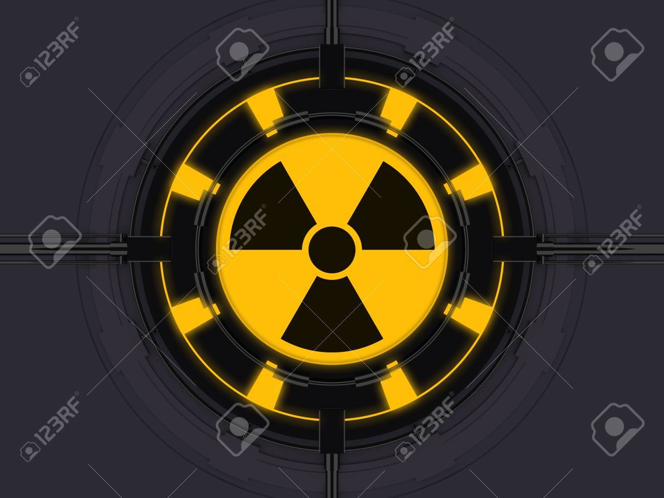 radioactivity symbol on high