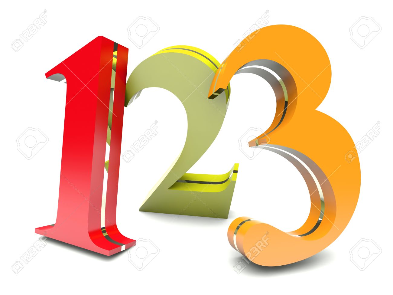 123 colored figures Stock Photo - 16209502